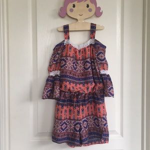 ✨My Michelle Girls✨ Pink, Blue and White Romper 🌼